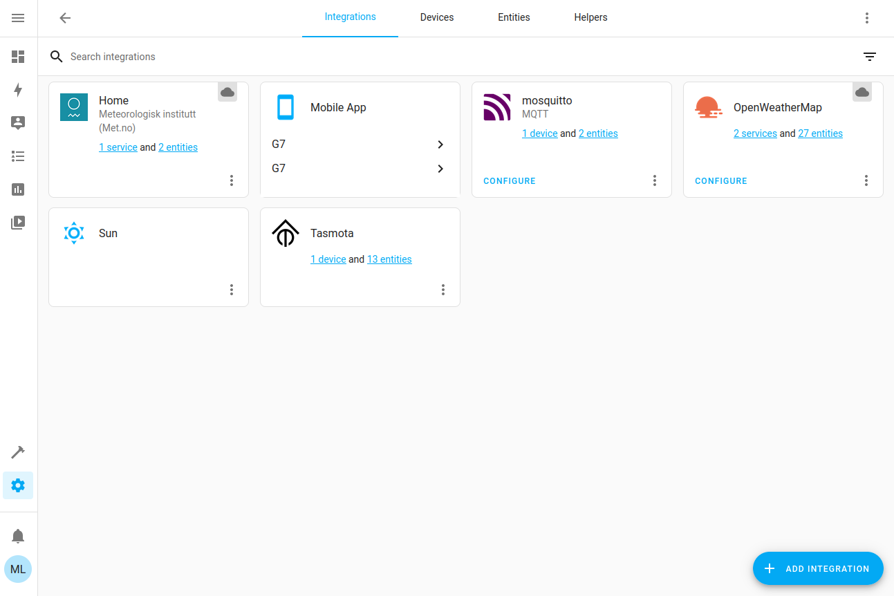 Home Assistant with MQTT broker integration